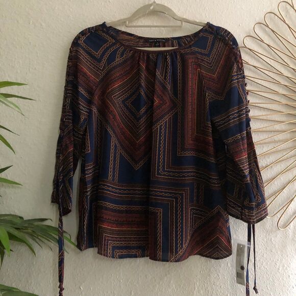 NWT Zac & Rachel multicolored boho blouse - Picture 1 of 3